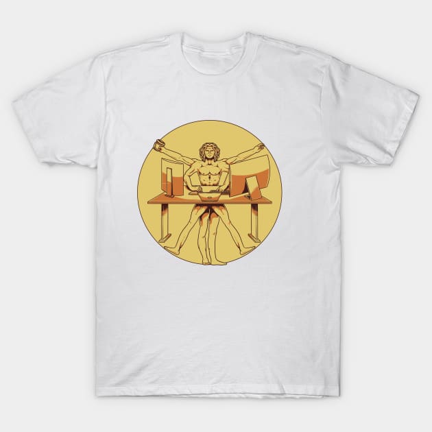 The Vitruvian Worker T-Shirt by Prog Art N